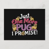 Pug犬の恋人 – 私は約束する1つだけ ポストカード (正面)