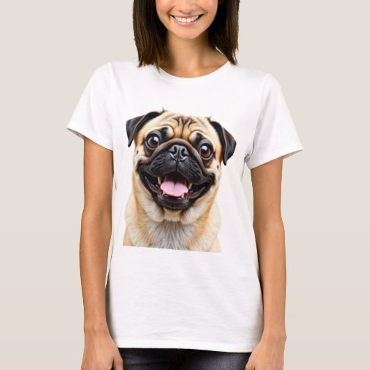 PUG犬ペットの飼い主ギフト記念碑 Tシャツ (正面)