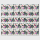 PUG犬メリークリスマス ラッピングペーパー (フラット)