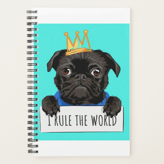 Pug私は世界のギフト、Pug愛おもしろい者ギフトを支配 プランナー手帳 (正面)