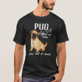 Pug私は幸せにそれほど多くの犬の恋人のプレミアを作る Tシャツ (正面)