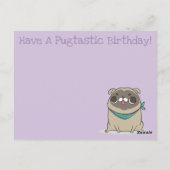 Pug誕生日はがき ポストカード (裏面)