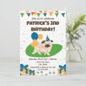 PUG誕生日招待状 招待状 (スタンド正面)