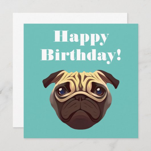 Pug誕生日 (正面/裏面)