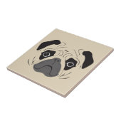 Pug顔シルエット タイル (側面)