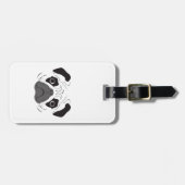 Pug顔シルエット ラゲッジタグ (正面横)