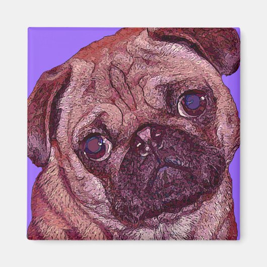 Pug顔磁石 マグネット (正面)