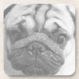 Pug顔 コースター