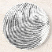 Pug顔 コースター (正面)