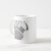 Pug顔 コーヒーマグカップ (正面左)