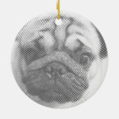 Pug顔 セラミックオーナメント (裏面)