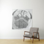 Pug顔 タペストリー (インサイチュ)