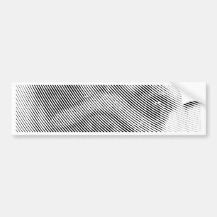 Pug顔 バンパーステッカー