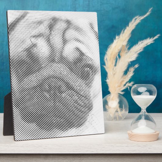 Pug顔 フォトプラーク (側面)