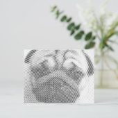 Pug顔 ポストカード (スタンド正面)