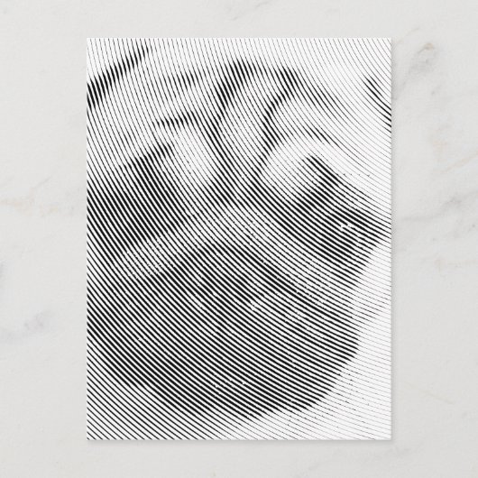 Pug顔 ポストカード (正面)