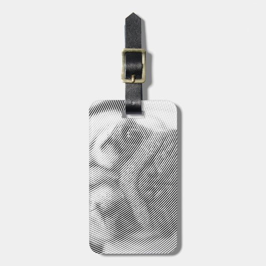 Pug顔 ラゲッジタグ (正面縦)