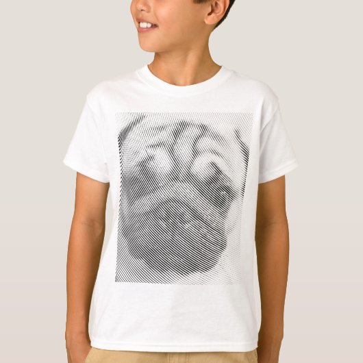 Pug顔 Tシャツ (正面)