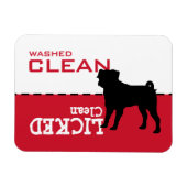 Pug食洗機カスタマイズ可能な単語マグネットサイン マグネット (横)