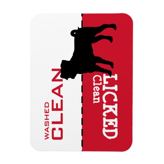 Pug食洗機カスタマイズ可能な単語マグネットサイン マグネット (縦)