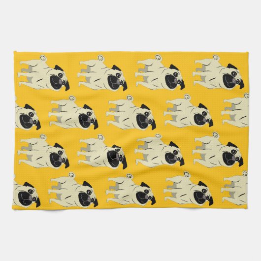 Pug キッチンタオル (横)