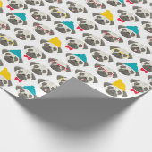 Pug – クリスマスにかわいい犬 ラッピングペーパー (角)