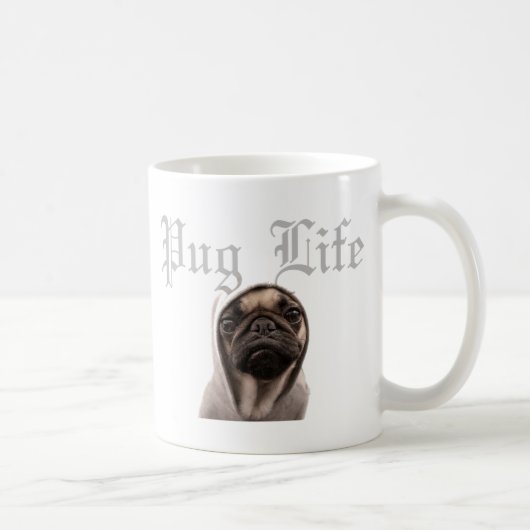 Pug コーヒーマグカップ (右)