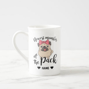 Pug – パックの最新メンバ ボーンチャイナマグカップ