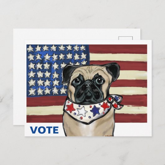 PUG ポストカード (正面/裏面)