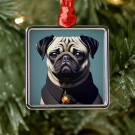 Pug メタルオーナメント
