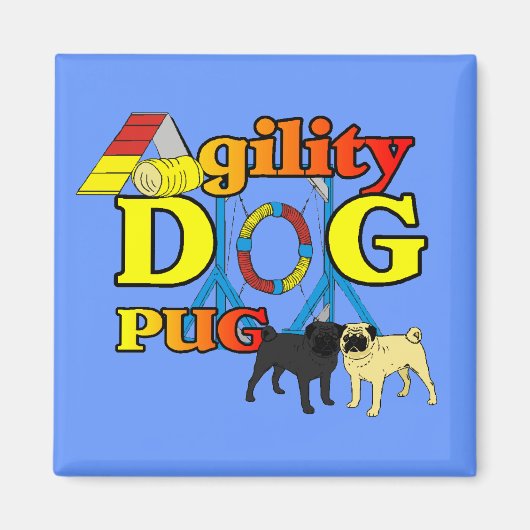 Pug_機敏性ギフト マグネット (正面)