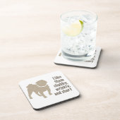 Pug – 私は彼らがChubby、しわ、短いのが好き コースター (右側)