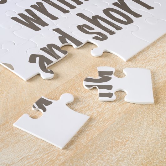 Pug – 私は彼らがChubby、しわ、短いのが好き ジグソーパズル (側面)