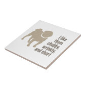 Pug – 私は彼らがChubby、しわ、短いのが好き タイル (側面)