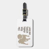 Pug – 私は彼らがChubby、しわ、短いのが好き ラゲッジタグ (正面縦)