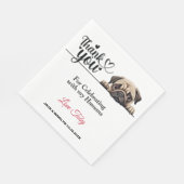 Pug 結婚's Thank You スタンダードランチョンナプキン (角)