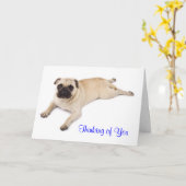 Pug 考え of You Card Verse in カード (黄色い花)