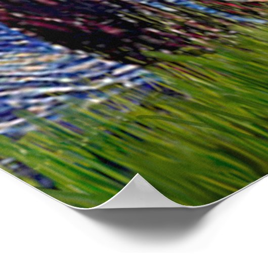 Pug 1（子犬） – 星空の夜 ポスター (角)