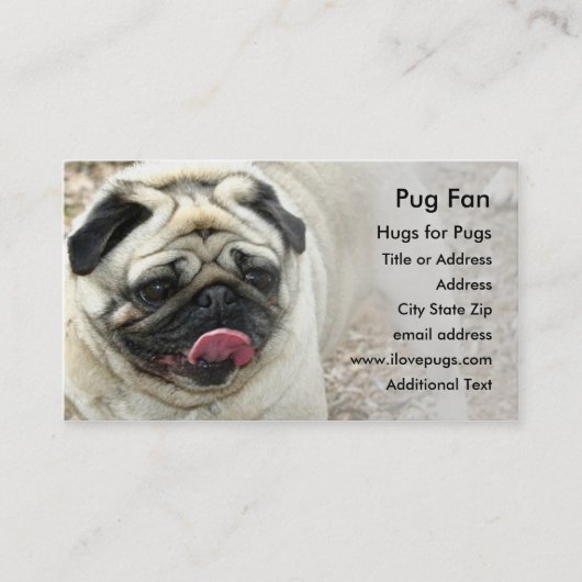 Pug #2フォト名刺 名刺 (正面)