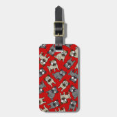 Pug-a-Dot（赤） ラゲッジタグ (正面縦)