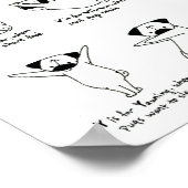 Pug Alphabet A-Z with Rhyme ポスター (角)