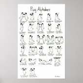 Pug Alphabet A-Z with Rhyme ポスター (正面)