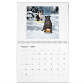 pug and Boston terrier calendar カレンダー (2月 2027)