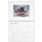 pug and Boston terrier calendar カレンダー (1月 2027)