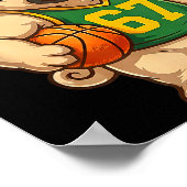 Pug Basketball Dog 67 Gen Alpha Slang Srts Men Boy ポスター (角)