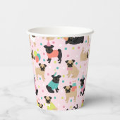 Pug Birthday Party Celebration 紙コップ (裏面)