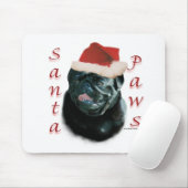 Pug (blk)サンタポーズ マウスパッド (マウス)