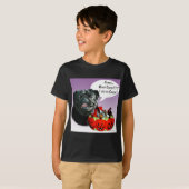Pug (blk)ハロウィーンキャンディ tシャツ (正面フル)