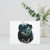 Pug (blk)パパ2 ポストカード (スタンド正面)