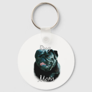 Pug (blk)母2 キーホルダー